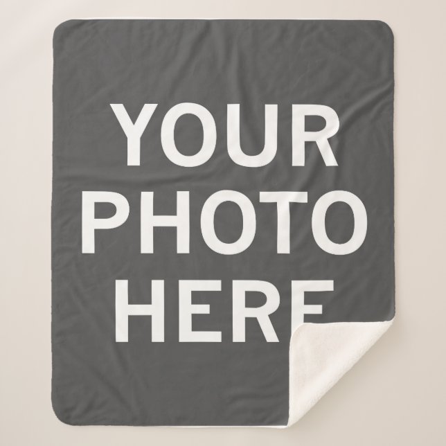 Your Photo Here Sherpa Blanket (Front)