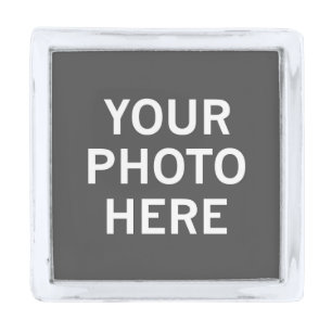 Your Photo Here Silver Finish Lapel Pin