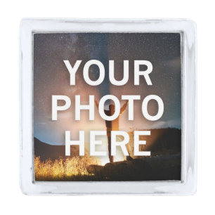 Your Photo Here Silver Finish Lapel Pin