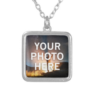 Your Photo Here Silver Plated Necklace