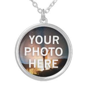 Your Photo Here Silver Plated Necklace