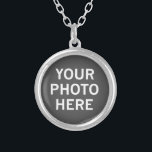 Your Photo Here Silver Plated Necklace<br><div class="desc">Your Photo Here</div>