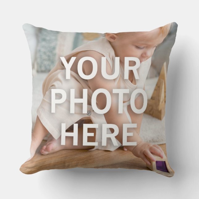 Your Photo Here Throw Pillow (Front)