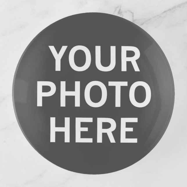 Your Photo Here Trinket Tray (Front)