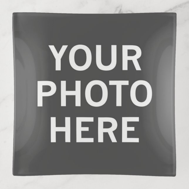 Your Photo Here Trinket Tray (Front)