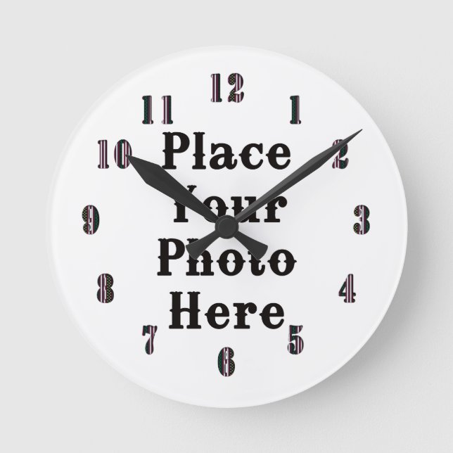 Your Photo Here Wall Clock (Front)
