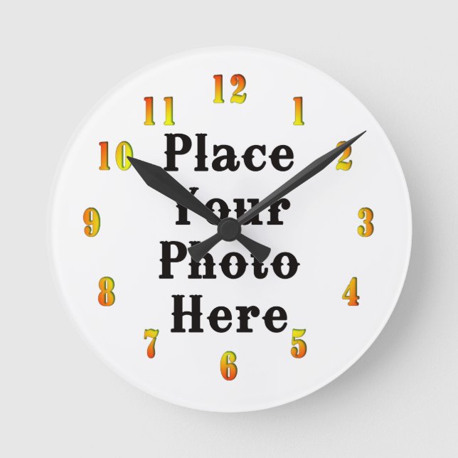 Your Photo Here Wall Clock (Front)