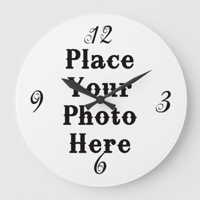 Your Photo Here Wall Clock (Front)