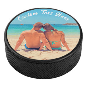 Your Photo Hockey Puck with Custom Text