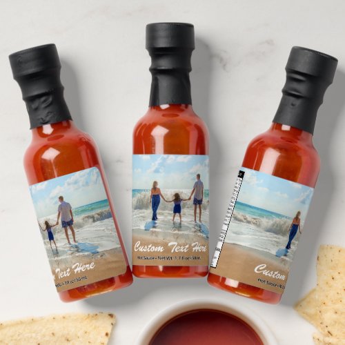 Your Photo Hot Sauces Gift with Custom Text