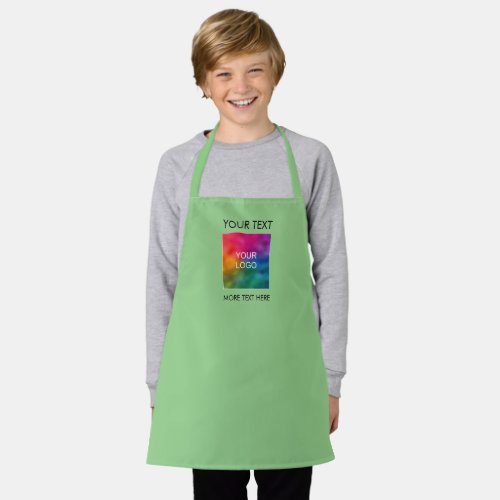 Your Photo Image Logo Here Template Green Small Apron