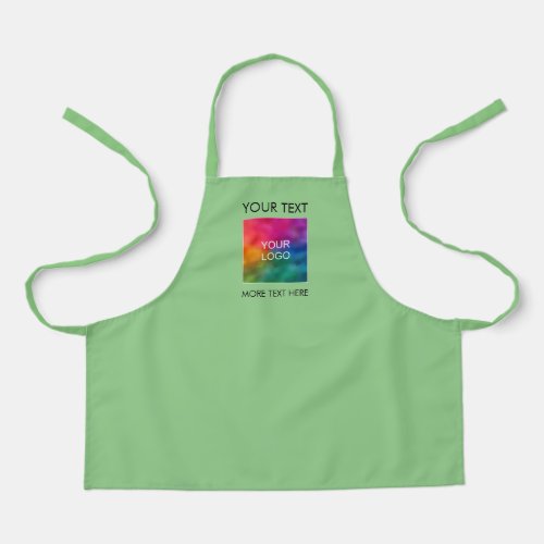 Your Photo Image Logo Here Template Green Small Apron