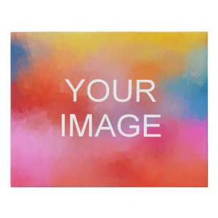 Your Photo Image Picture Logo Wrapped Horizontal Faux Canvas Print