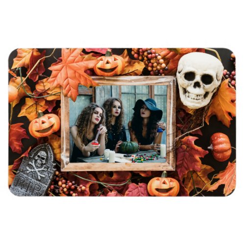 YOUR PHOTO in a Halloween Frame magnet