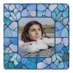 YOUR Photo in Faux Stainless Glass Frame Trivet