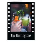 YOUR PHOTO in "film strip" custom greeting card (Front)