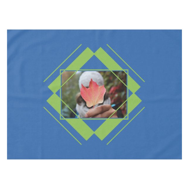 YOUR PHOTO in Geometric Pattern table cloth (Front (Horizontal))