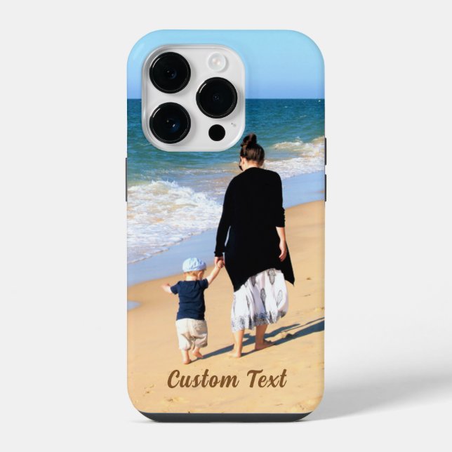 Your Photo iPhone Case Custom Text Personalized (Back)
