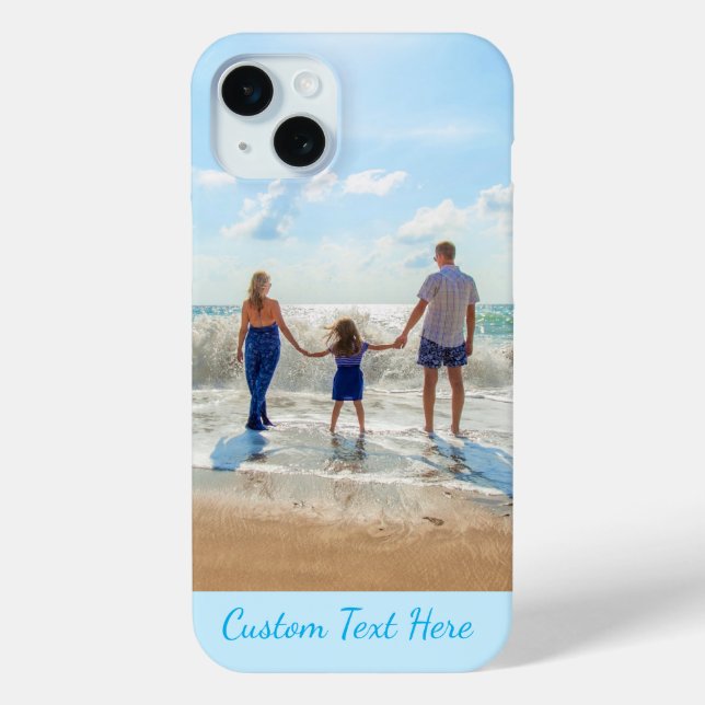 Your Photo iPhone Case Gift with Custom Text (Back)