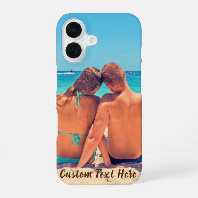 Your Photo iPhone Case with Custom Text (Back)