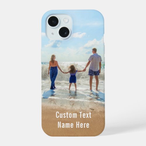 Your Photo iPhone Case with Custom Text Name