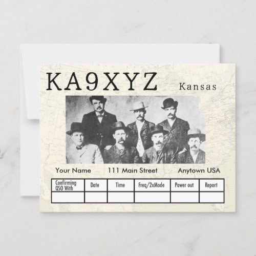 Your Photo Kansas Shaped Cutout Custom QSL Postcard