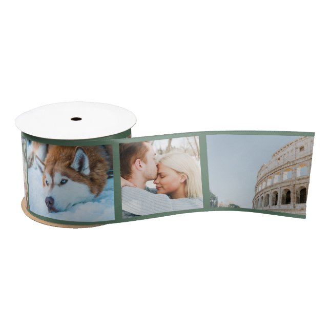 Your Photo Keepsake Custom Modern Satin Ribbon (Spool)