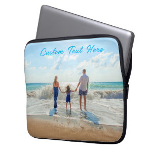 Your Photo Laptop Sleeve Your Photo and Text Gift