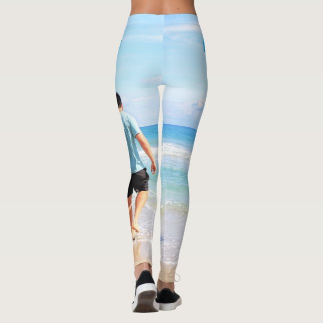 Your Photo Leggings with Custom Text Personalized (Back)