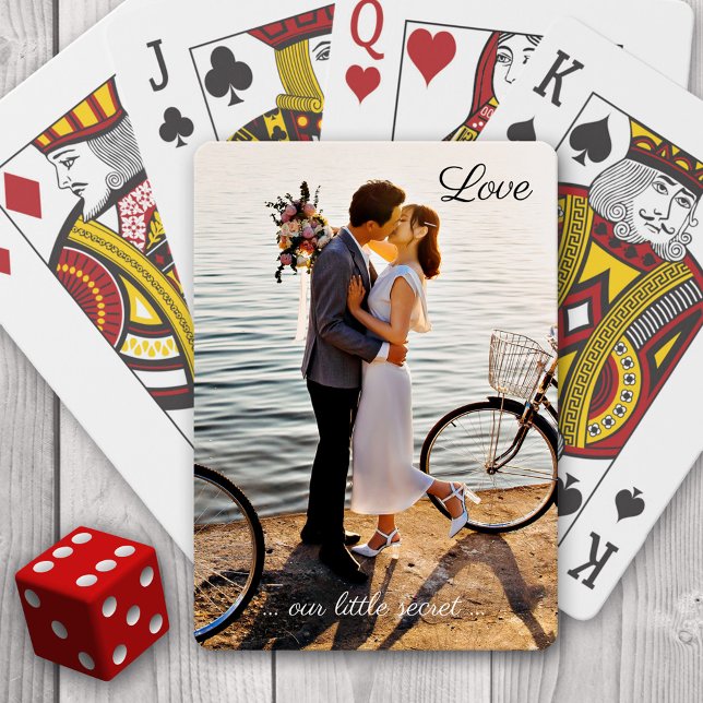 Your Photo Love Wedding Playing Cards Deck (Deck of playing cards featuring your own favorite photo)