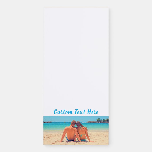 Your Photo Magnetic Notepad Gift with Custom Text (Front)