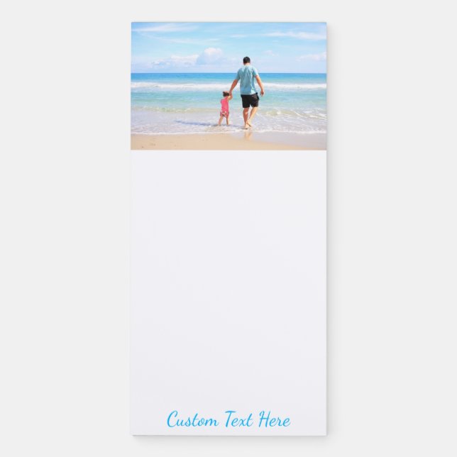 Your Photo Magnetic Notepad with Custom Text (Front)