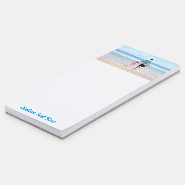 Your Photo Magnetic Notepad with Custom Text (Angled)