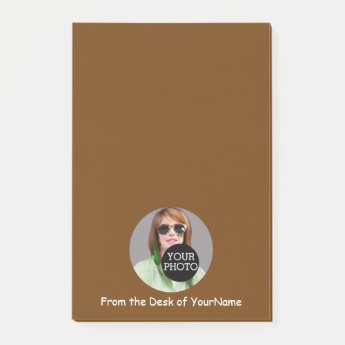 Your Photo Message Customize This Easily Brown Post_it Notes