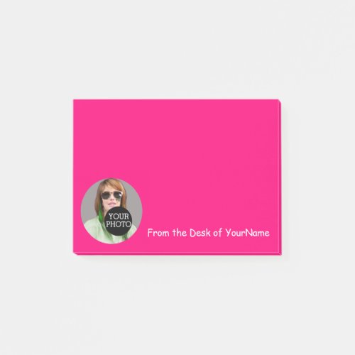 Your Photo Message Customize This Easily Hot Pink Post_it Notes