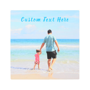 Your Photo Metal Print with Custom Text