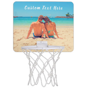 Your Photo Mini Basketball Hoop with Custom Text