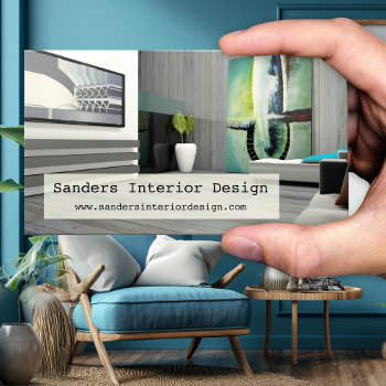 Your Photo Modern Interior Design Business Card by sunnysites at Zazzle