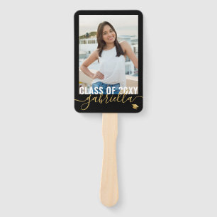 Your Photo Monogram Name Graduation Class of 2023 Hand Fan
