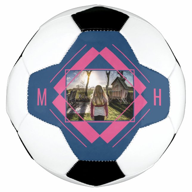 YOUR Photo & Monogram soccer ball (Front)