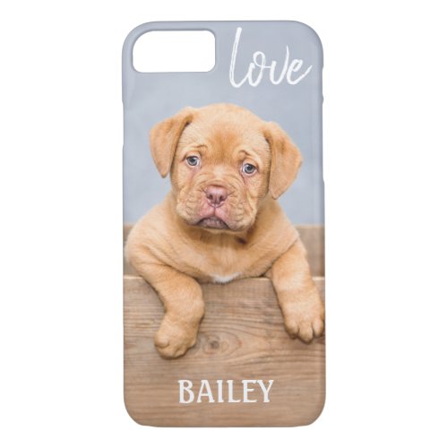 Your Photo  Monogram Stylish Modern Script love iPhone 87 Case