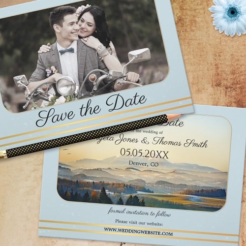 Your Photo Mountain Save the Date Card