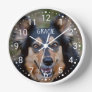 Your Photo & Name & Any Color Numbered Clock Face