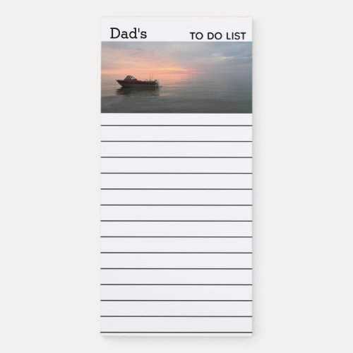 Your Photo Name Dads TO DO list Message Custom  M Magnetic Notepad