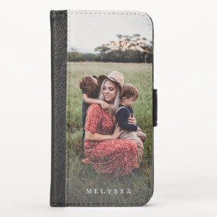 Your Photo, Name & Monogram iPhone X Wallet Case