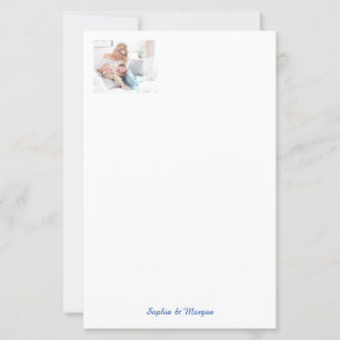 Your Photo & Name(s) in Blue Script