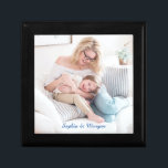 Your Photo & Name(s) or Message in Blue Script Gift Box<br><div class="desc">Personalize name(s) or your message in blue script on your photo.</div>