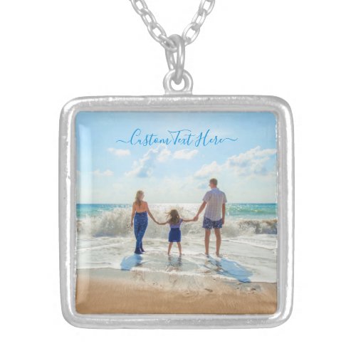 Your Photo Necklace Gift with Custom Text Name