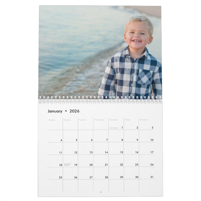 Your Photo on Every Page Calendar (Jan 2026)