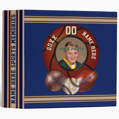 Your Photo on Personalized Sports Photo Binder